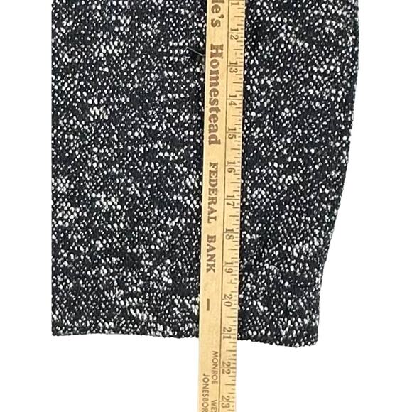 Ann Taylor Jacket Size Medium Black White Speckled Tweed Full Zip - Picture 12 of 12